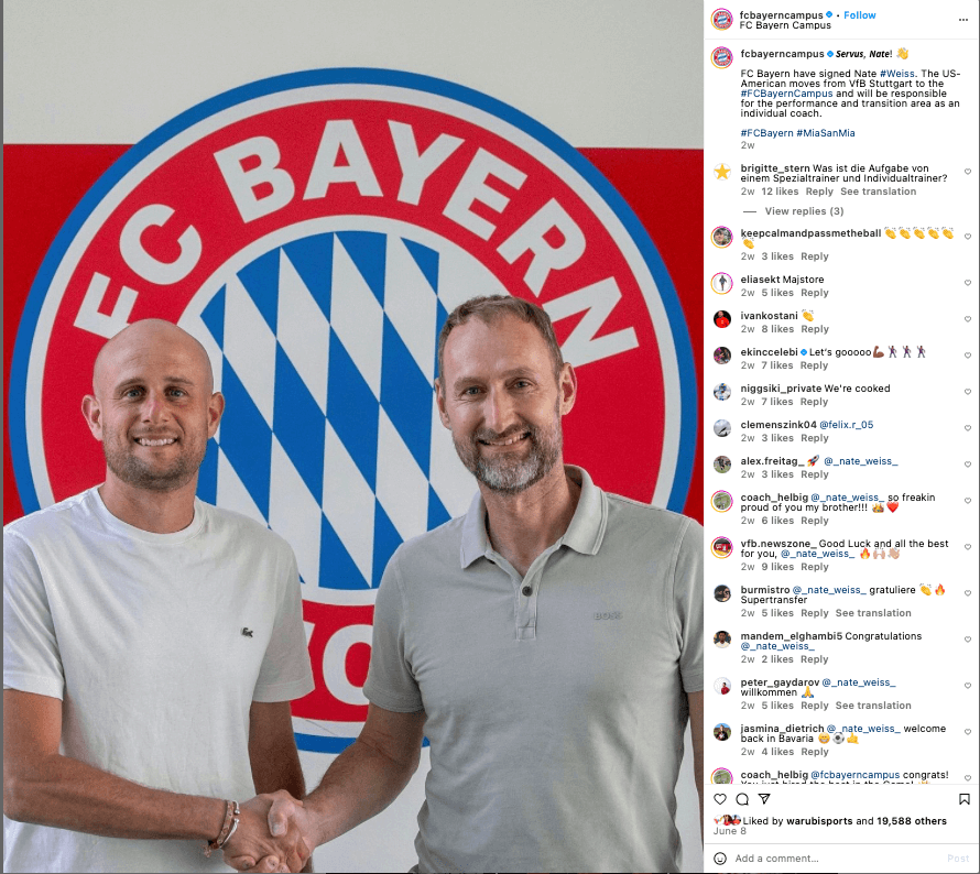 Nate Weiss joins FC Bayern Munich - Germany Soccer Academy